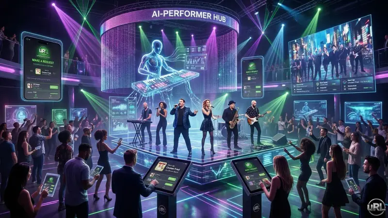 Future of event entertainment with AI-enhanced live performance and interactive screens