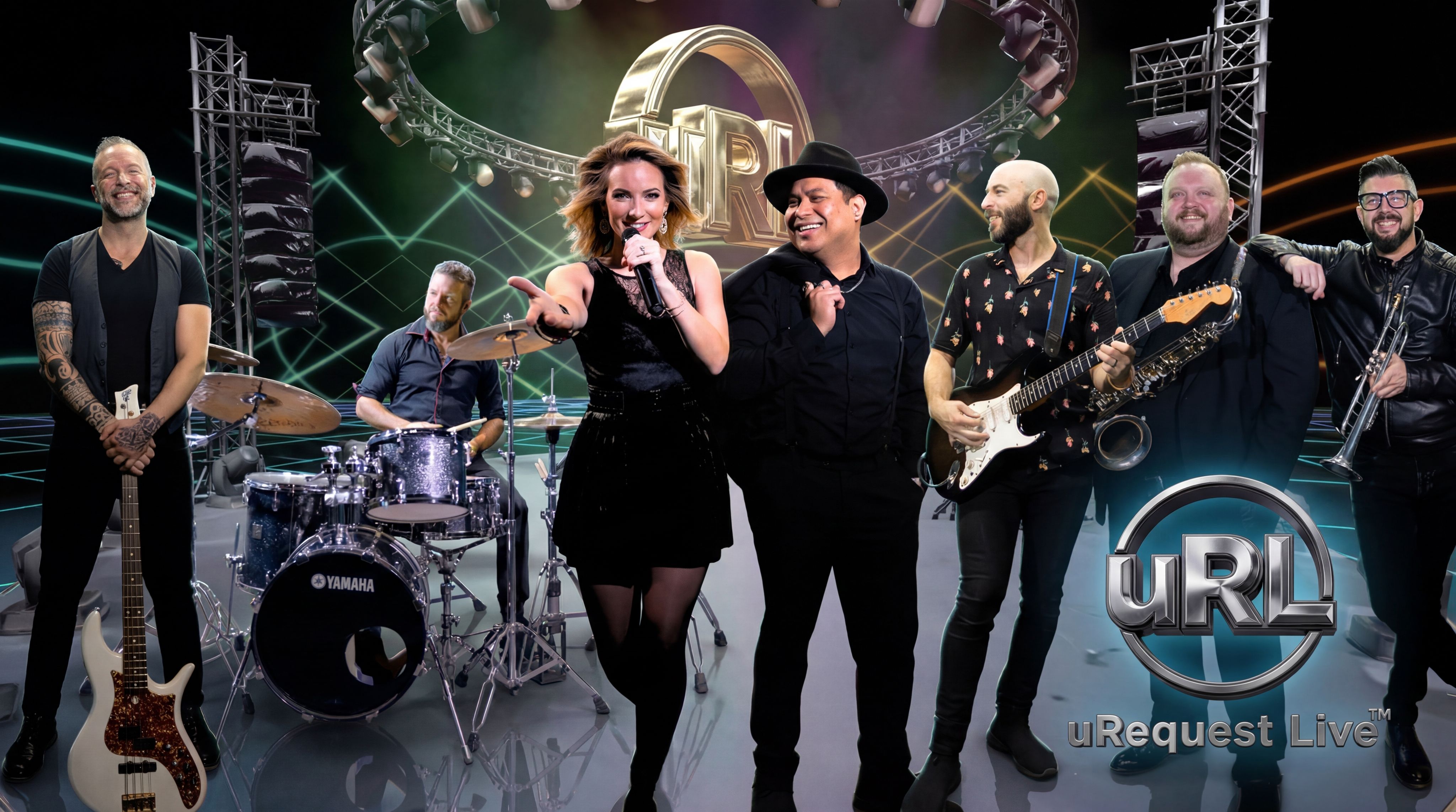 uRequest Live performing at a Miami wedding entertainment event with live band