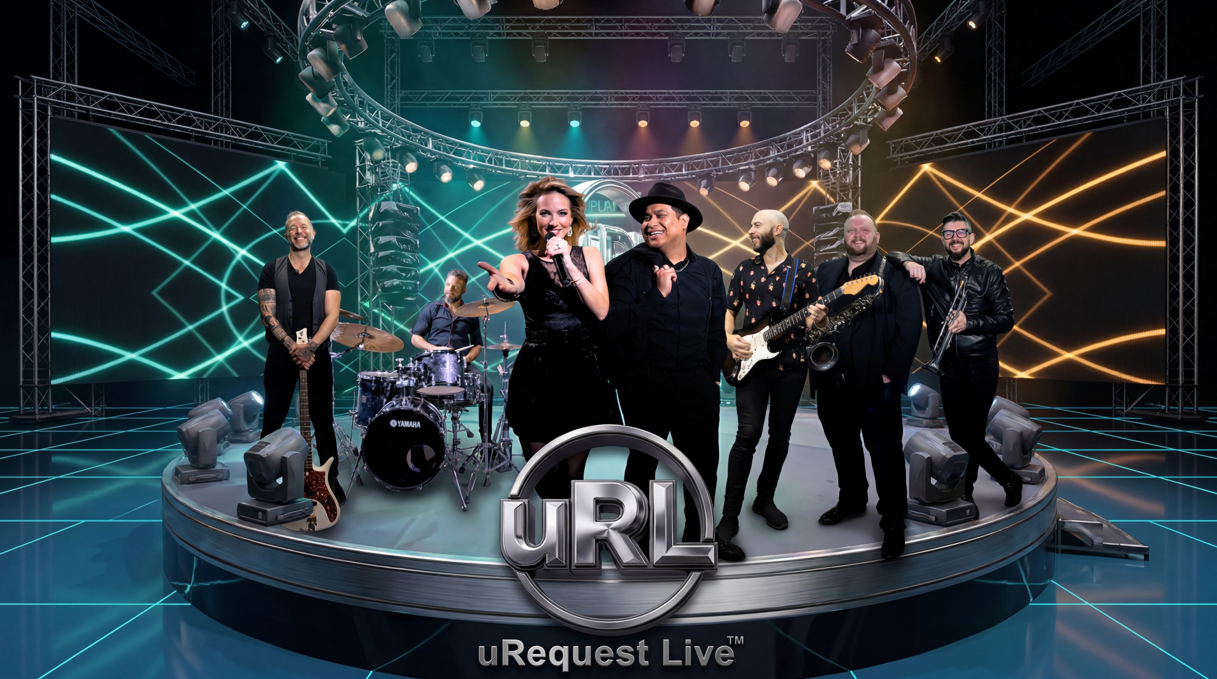 Guests using QR codes to request songs at a corporate gala