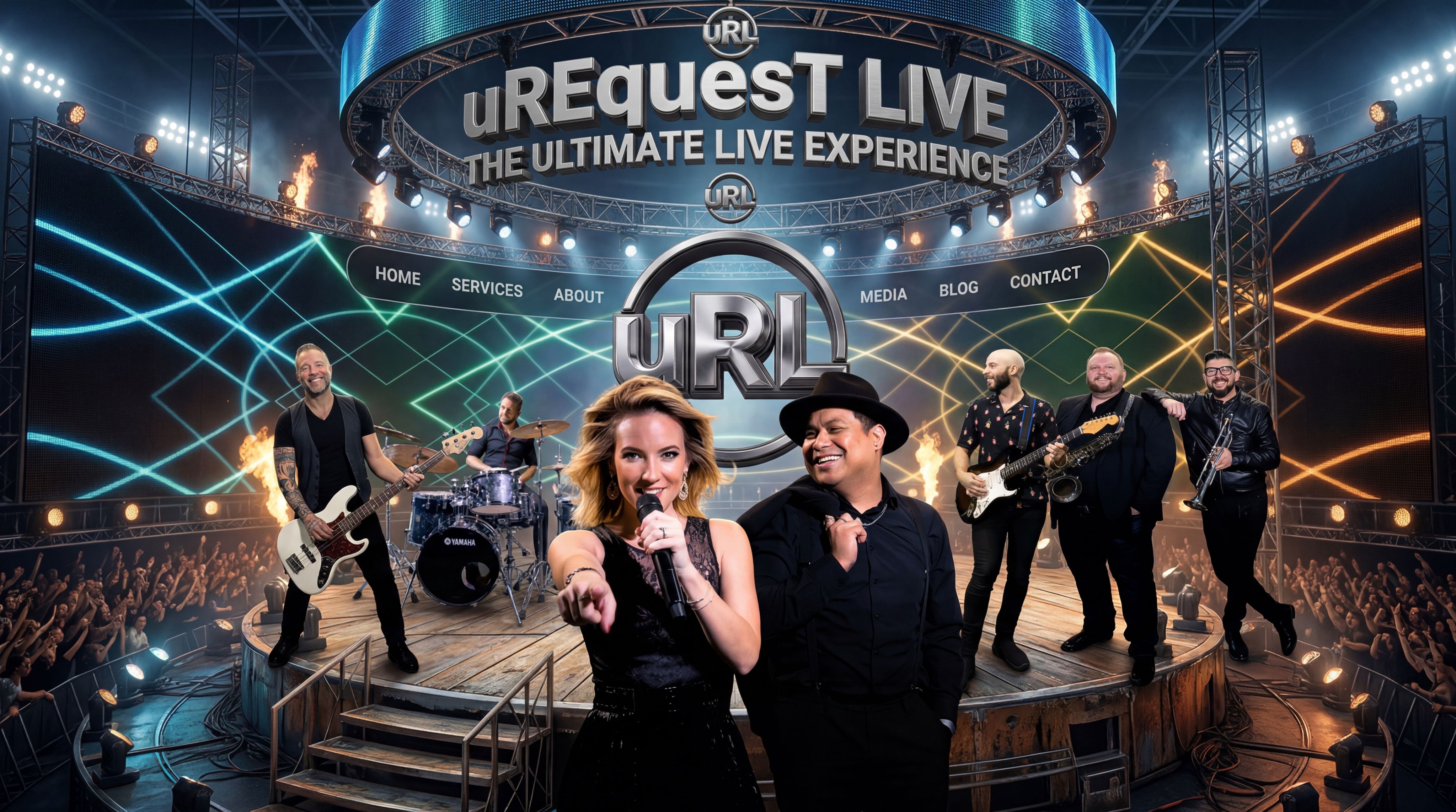 Interactive song request kiosk at a corporate event